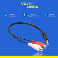 VOJE LIVING 2-in-1 Audio Cable Aux Jack 3.5mm Male To Female RCA 27cm
