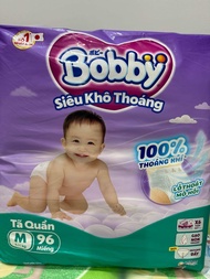 [ Hàng chính hãng] tặng khăn ướt/ tã quần bobby mới siêu khô thoáng/ gói lớn tiết kiệm size M96/ L88