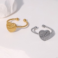 Ring Hammer Pattern Heart Design Niche High-End Feeling 18k Gold Bracelet Women
