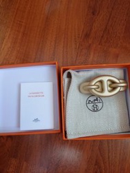 Hermes 玫瑰金豬鼻髮夾 Rose Gold