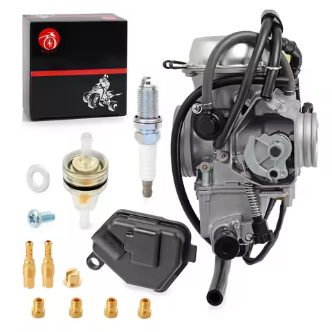Carburetor & Spark Plug For Honda Foreman 500 TRX500TM TRX500FE TRX500FM TRX500FPE TRX500FPM 2005-20