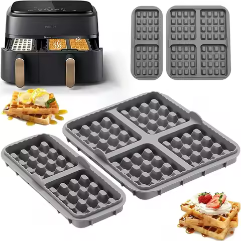 Silicone Waffle Molds for Philips Dual Basket Airfryer 3000 Series 6L/3L Air Fryer Waffle Mould for 