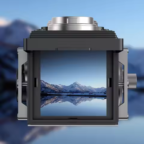 Dual Lens Retro Camera Night Vision Manual Joystick Operation HD Video Recorder Portable Mini Camcor