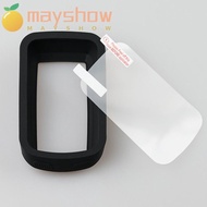 MAYSHOW Speedometer Silicone , With Tempered Film Non-slip Bike Computer Protective Cover, Shockproof Bicycle Computer Protector for IGPSPORT BSC100S Bike Accessories