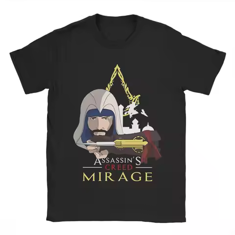 A-Assassins C-Creeds Mirage Basim Ibn Ishaq Hidden Blade T Shirt 100% Cotton T-Shirts Round Collar T