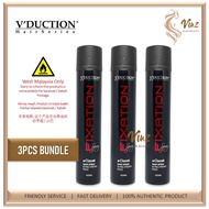3PCS BUNDLE VDUCTION Fixation (Black) Extra Strong Hold Hair Styling Spray Hairspray - 420ml