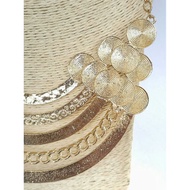 Gold Tribal Necklace Statement Piece
