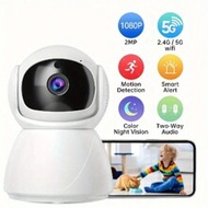 2.4G/5G Dual-Band 1080P HD WiFi Camera With Auto Tracking, Night Vision And Two-Way Audio, Ensuring 