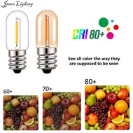 Jmax AC 220V Dimmable LED Mini Refrigerator Light Fridge Lamp E14 E12 0.6W T16 LED Bulb Warm White 2200K/2700K