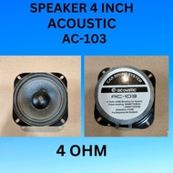 Speaker Woofer Acoustic Ac-103 4" 200Watt Speaker Middle Mobil 4Inch