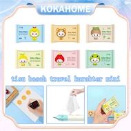 Mini wet tissue, 8 pack wet tissue/cute wet tissue/character wet tissue