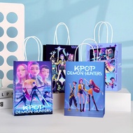 Puashati Kpop Hunter Huntrix Kraft Paper Gift Bags Package Paper Bag Birthday Party Supplies