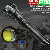 XHP90 Patent Ultral Power Flashlight XHP 90 Bright Zoomable Torch Flashlight