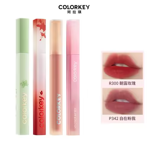 Colorkey Watery Matte Lipgloss Waterproof Non-stick Easy to Color Liquid Lipstick 1.8ML Lipsticks Co