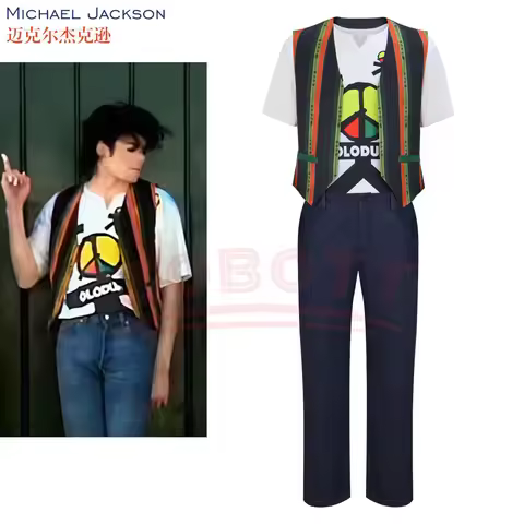 Michael Jackson Olodum Brazil MV Retro Anti-war They don't care about us Vest for Peace Classic Vint