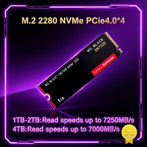 WD_BLACK SN7100 4TB NVMe PCIe4 M.2 2280 SSD Western Digital Fast Response Gaming Storage Disk Solid 