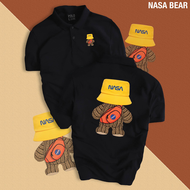 Áo Thun POLO Nam Nữ NASA BEAR cổ bẻ vải Cá Sấu Cotton cao cấp chuẩn form thoáng mát