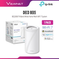 TP-LINK DECO BE85 BE2200 TRI-BAND WHOLE HOME MESH MULTI-GIGABIT WIFI 7 SYSTEM WITH HOMESHIELD & SEAM
