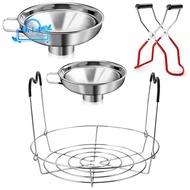 4 Pieces Canning Kit, 1PC Canning Rack+ 1PC Canning Jar Lifter Tong+ 2PC Canning Funnels, Canning Su