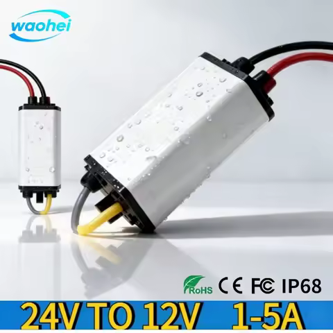 24V to 12V 1A-5A DC DC Step Down Converter Voltage Regulator 24V12V Reducer Buck Model Converter 24V