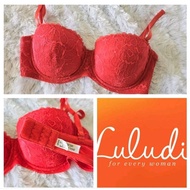 MERAH LULUDI BRA BY WACOAL SIZE 34A 34B 34C 36A 36B 36C K63 LB 4702 HALF CUP RED WIRE BH LB4702