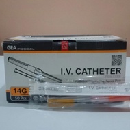 GEA IV Catheter Pen Tipe 14G Jarum Infus Satuan