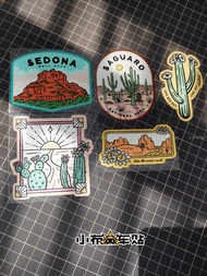 "stock'BU Stock'BU Small Cloth Car Sticker Outdoor Adventure Camping Reflective Car Sticker Retro Na