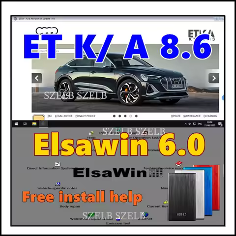 2025 Hot ET K/A 8.6 & ELSAWIN 6.0 Electronic Parts Catalog for Au//di V-W Group Vehicles for Sko//da