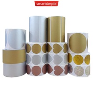 SMARTSIMPLE 300PcsRoll Waterproof Self-Adhesive Scratch Off Stickers Scratch-Off Coating Hidden Info