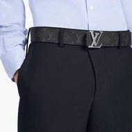 Sabuk Original Louis Vuitton Monogram Eclipse Reversible Belt Black