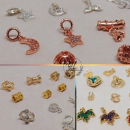(Below RM3) Accessories DIY Charm Thru-Hole Spacer Sandgold 14k 18k Silver Rosegold