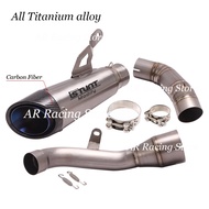 A Ninja1000sx Motorcycle Titanium Alloy Exhaust Muffler Middle Link Pipe Slip-On Escape For Kawasaki Ninja1000SX Z1000SX