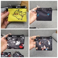 日本 LeSportsac X Bayberry Field Pokemon 比卡超 DISNEY 100 主題帆布 MINI 耳機 口罩 收納袋