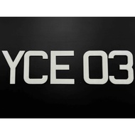 [YCE 03]Number kristal putih untuk nombor plate kereta