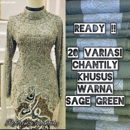 HIJAU CHANTILY SAGE GREEN SANTILI SAGE GREEN BROCADE FABRIC
