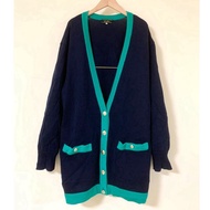 [Used Japan] Jacket cardian, brand l.e.i.l.i.a.n, 100 natural wool, smooth, blue, size 13, code 1147