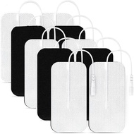 10PCS TENS Unit Replacement Pads 2x4, Reusable Electrodes for Muscle Stimulator Machine, Compatible 