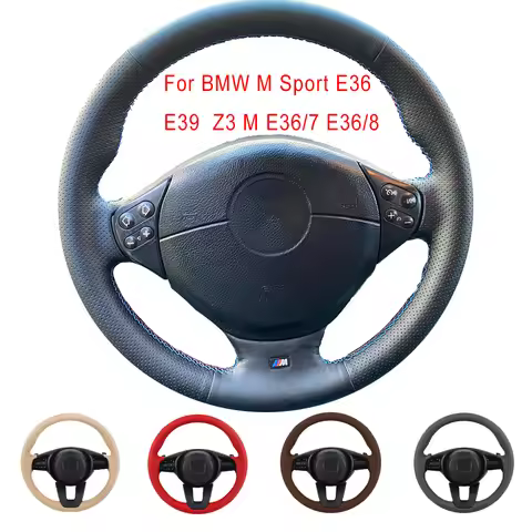 DIY Special Original Car Steering Wheel Cover For BMW M Sport E36 1996-2000 E39 1995-2001 Z3 M E36/7