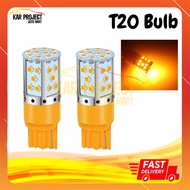 2 PCS T20 7440 Car LED Bulb Canbus For Car Turn Signal Light Amber/Yellow 600 Lumens