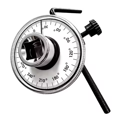 1/2 Inch Torque Angle Gauge 360 Degree Adjustable Angle Torque Wrench Digital Torque Adapter for Car