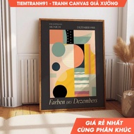Tranh treo tường Abstract Geometric Wall Art Room Decor - Colors of December 1988 Munich Germany Exh