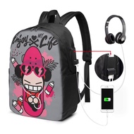 Pucca Backpack Laptop USB Charging Backpack 17 Inch Travel Backpack School Bag Large Capacity Student School Bag