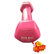 1 pc 2 lbs vinyl dumbbell colored dumbell for girls good for home or gym use 1pc not set
