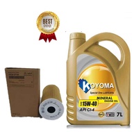 KIA CARNIVAL YP 16y-19y , HYUNDAI STARIA 2.2 , SANTA FE CM DM OIL FILTER+ KOYOMA 15W40 CI-4 7LITER M