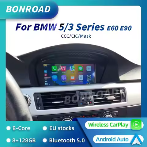 CarPlay Screen Radio Android Auto Multimedia Navi For BMW 5/3 Serie E60/E61/E62/E63/E90/E91/E92/E93/
