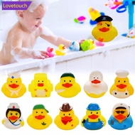 LOVETOUCH 1PC Cosplay Rubber Duck Baby Bath Toys Kids Shower Bath Toy Float Squeaky Sound Duck Funny