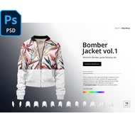 Women's Bomber Jacket Mockup Set v.1 | Mockup Tshirt High Quality Photoshop