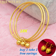 Philippines Ready Stock Saudi Gold 18k Pawnable Legit Bracelet Sale Bracelet for Women Girl Three Lives III Promise Bracelet Couples Bracelet Fashion Simple Jewelry Accessories Birthday Gift Wedding Gift  Buy 1 Take 1 Deliver Earings