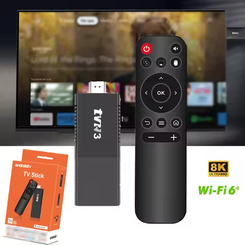 Smart TV Stick Android TV Stick Quad Core 2.4G&5G WiFi Streaming TV Stick 4K Video Media Player Andr