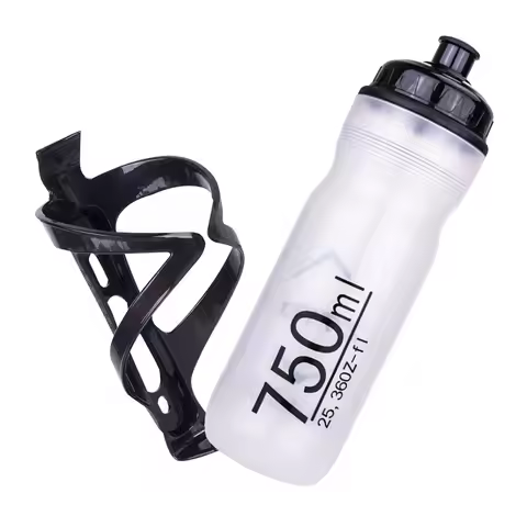 ZTTO 750ml High-Quality Cycling Water Bottle PP Material Wide-mouth Opening Squeezable Body with Bot